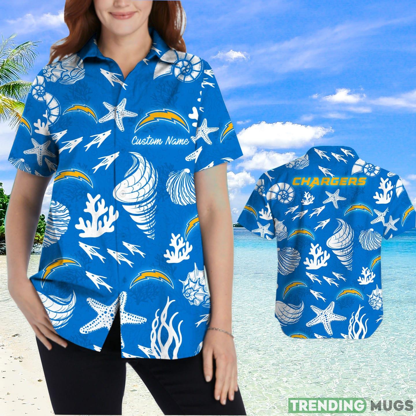Los Angeles Chargers Custom Name Hawaiian Shirt Hawaiian Shirt Los Angeles Chargers Custom Name Hawaiian Shirt Hawaiian Shirt