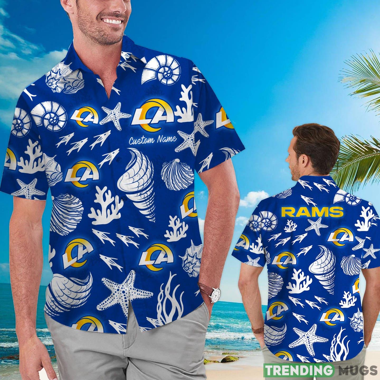 Los Angeles Rams Custom Name Hawaiian Shirt Product Photo 1 Los Angeles Rams Custom Name Hawaiian Shirt Product Photo 1