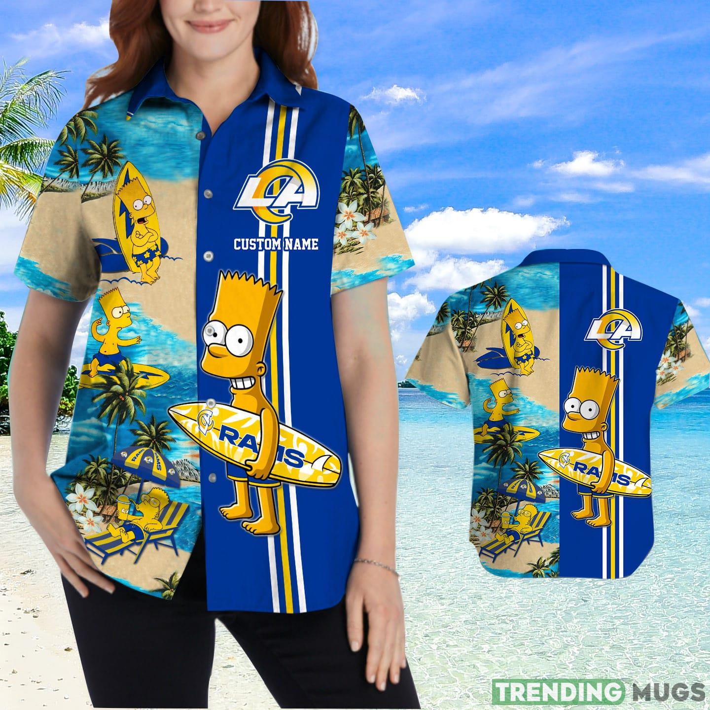 Los Angeles Rams Simpsons Custom Name Hawaiian Shirt Hawaiian Shirt Los Angeles Rams Simpsons Custom Name Hawaiian Shirt Hawaiian Shirt
