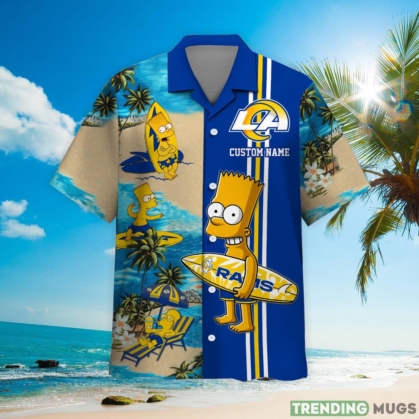Los Angeles Rams Simpsons Custom Name Hawaiian Shirt Hawaiian Shirt Los Angeles Rams Simpsons Custom Name Hawaiian Shirt Hawaiian Shirt