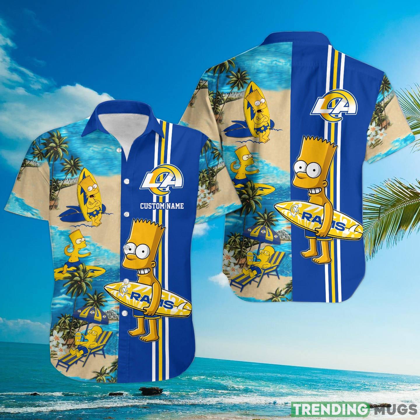Los Angeles Rams Simpsons Custom Name Hawaiian Shirt Hawaiian Shirt Los Angeles Rams Simpsons Custom Name Hawaiian Shirt Hawaiian Shirt