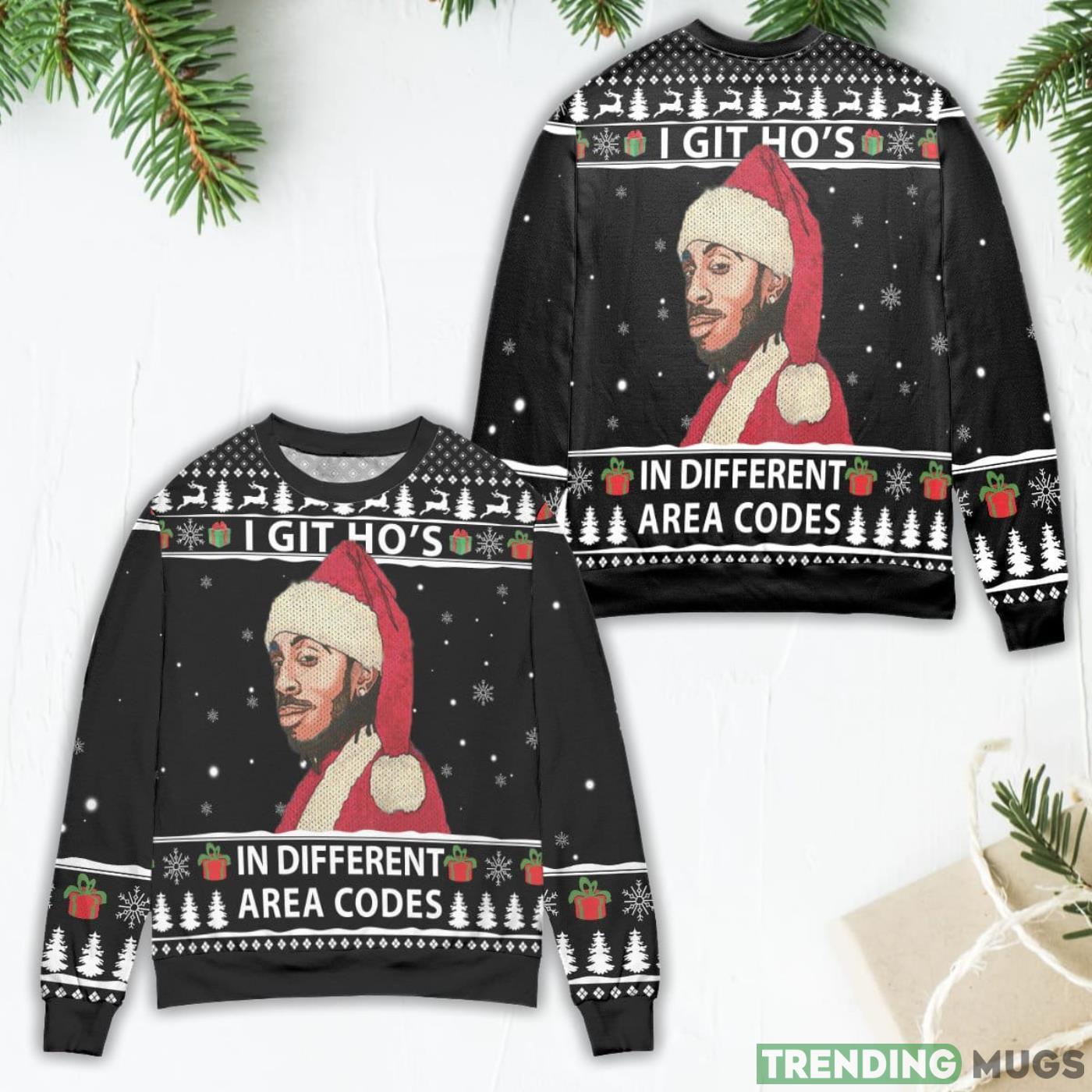 Ludacris I Got Ho's In Different Area Codes Ugly Christmas Sweater Product Photo 1