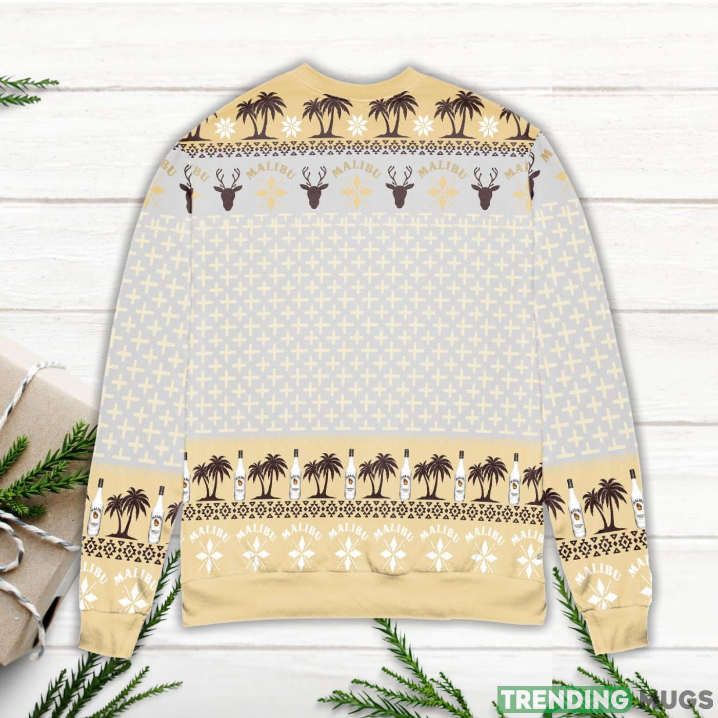 Malibu Coconut Rum Logo Palm Tree Ugly Christmas Sweater Sweater Malibu Coconut Rum Logo Palm Tree Ugly Christmas Sweater Sweater