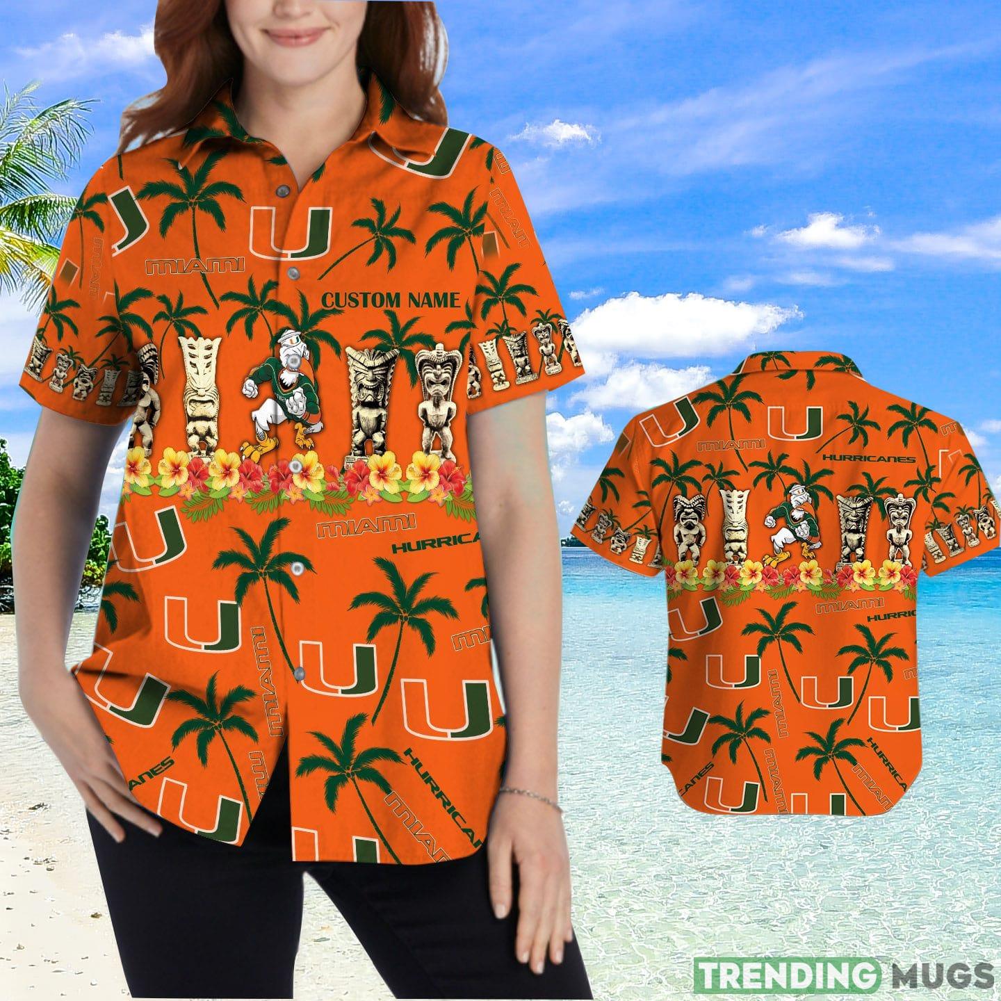 Miami Hurricanes Custom Name Hawaiian Shirt For Fans Hawaiian Shirt Miami Hurricanes Custom Name Hawaiian Shirt For Fans Hawaiian Shirt