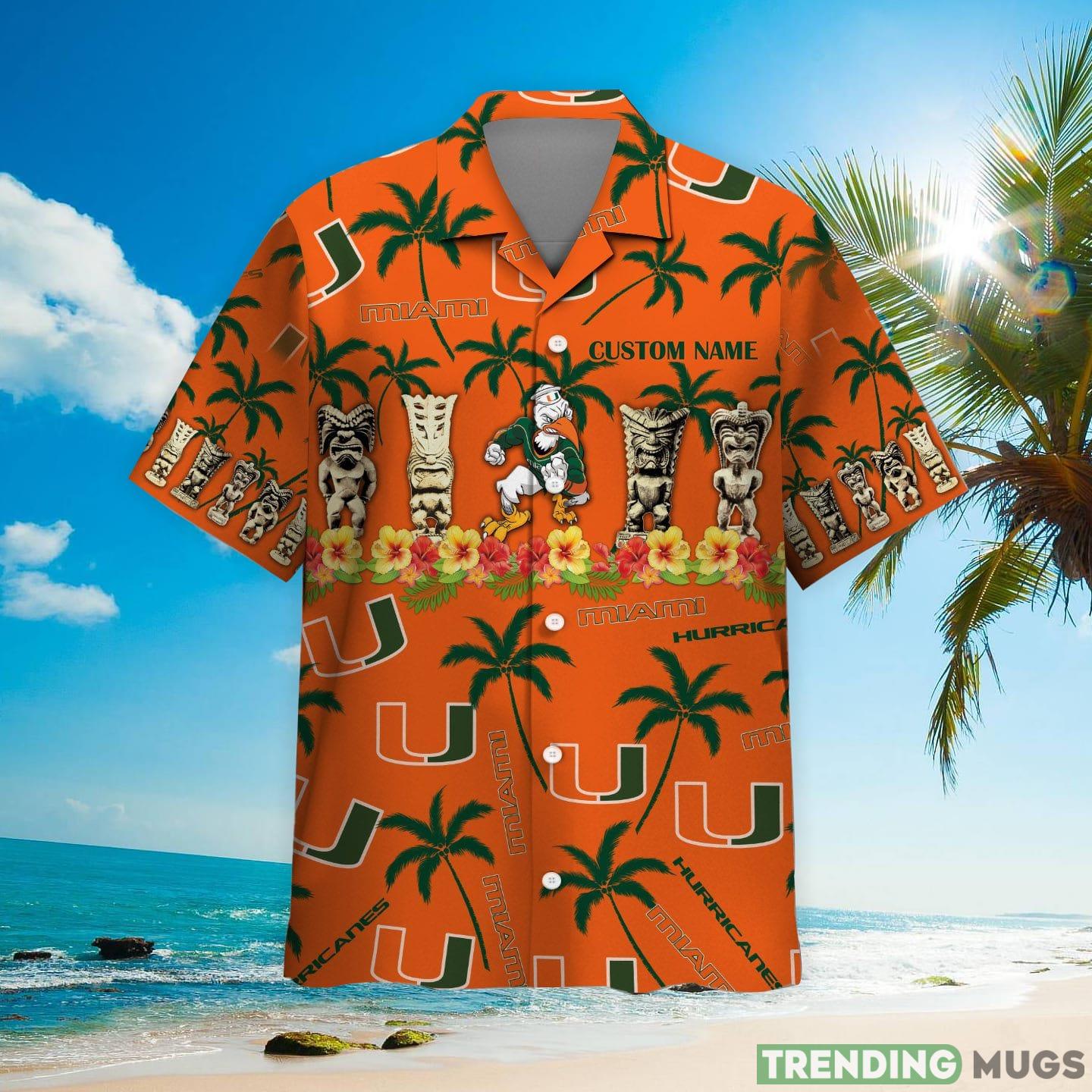 Miami Hurricanes Custom Name Hawaiian Shirt For Fans Hawaiian Shirt Miami Hurricanes Custom Name Hawaiian Shirt For Fans Hawaiian Shirt