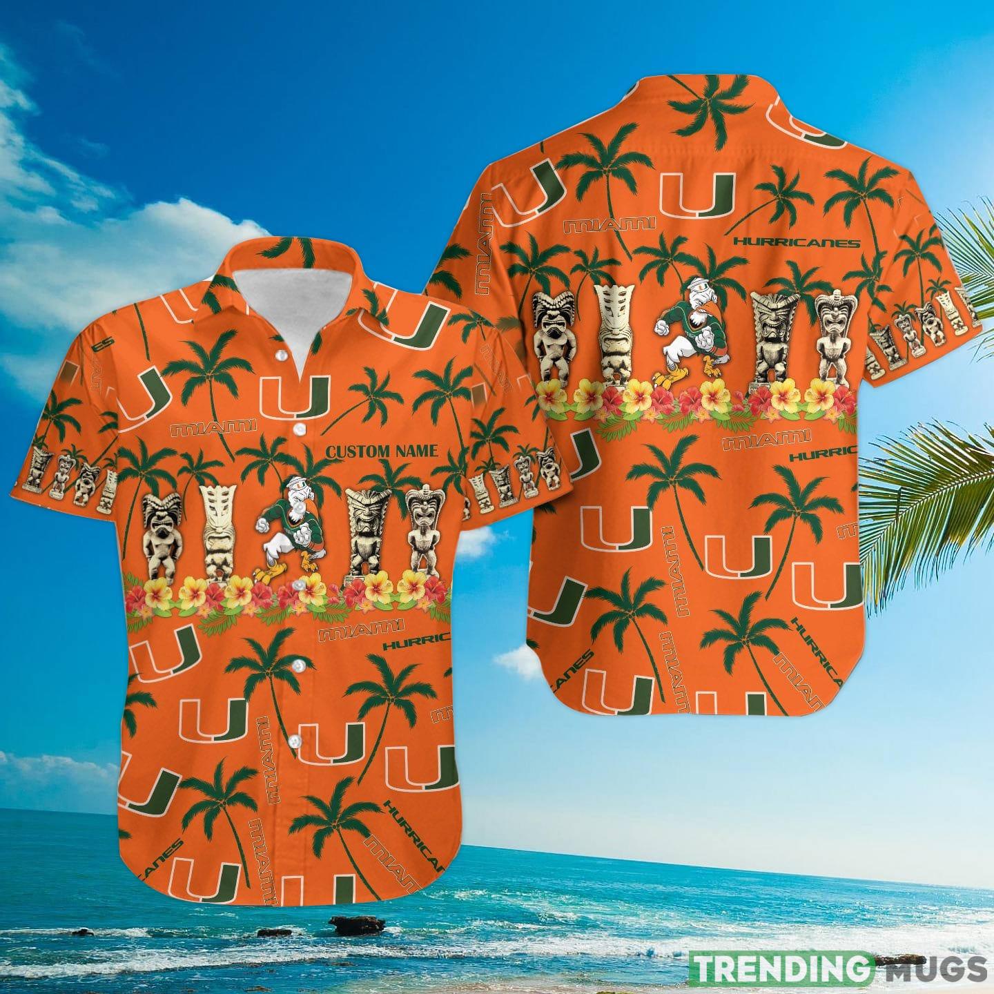 Miami Hurricanes Custom Name Hawaiian Shirt For Fans Hawaiian Shirt Miami Hurricanes Custom Name Hawaiian Shirt For Fans Hawaiian Shirt