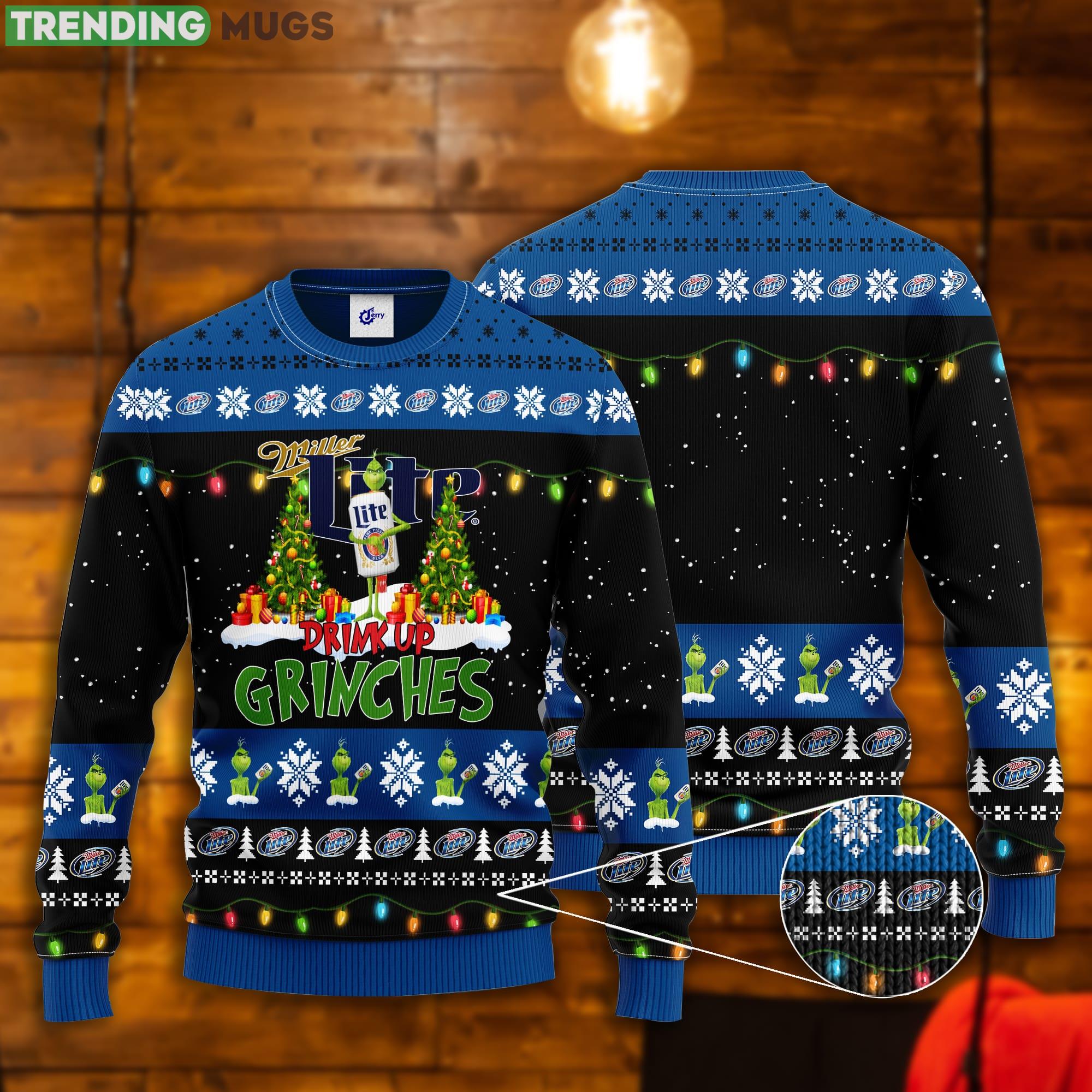 Miller Lite Drink Up Grinches Ugly Christmas Sweater Product Photo 1