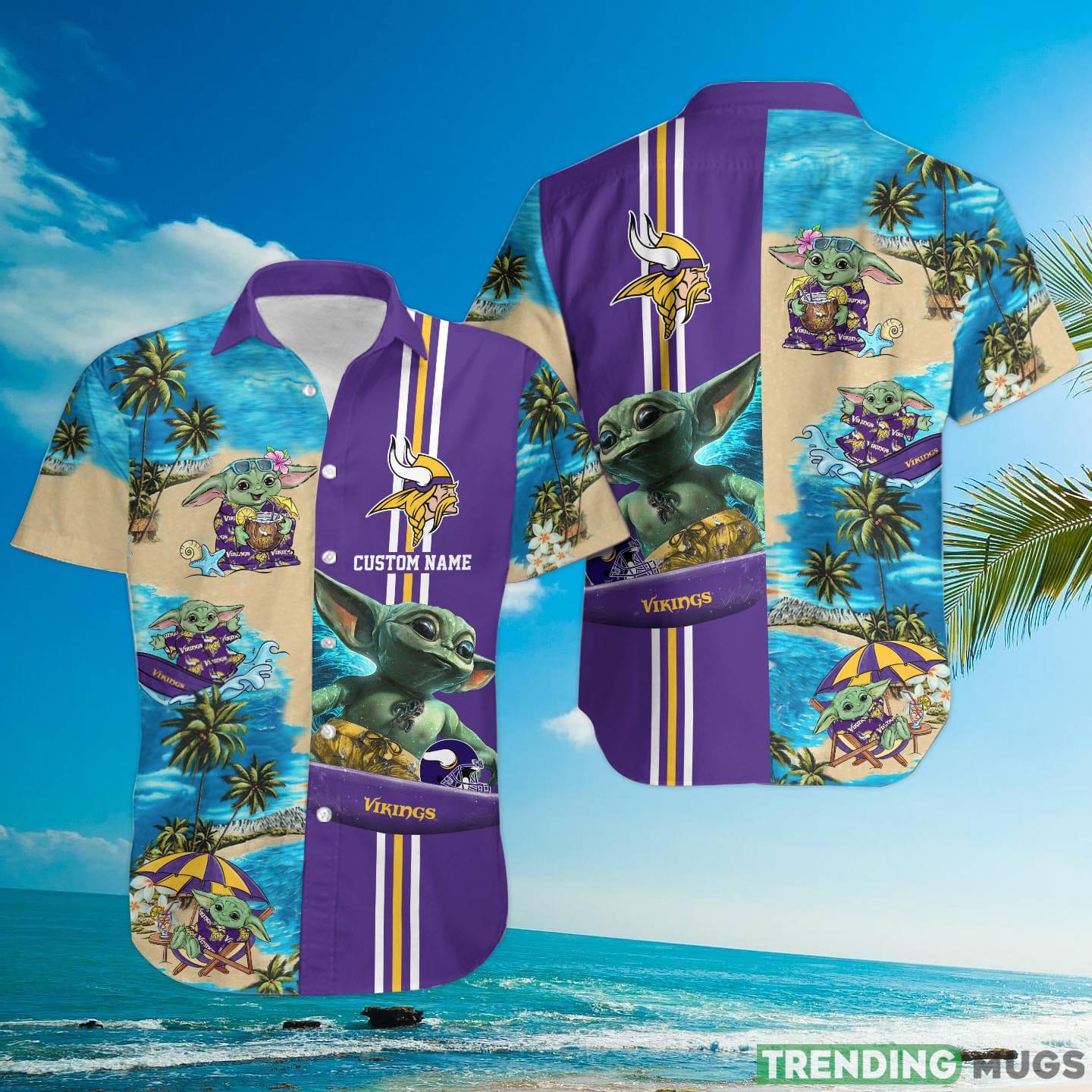 Minnesota Vikings Baby Yoda Custom Name Hawaiian Shirt Hawaiian Shirt Minnesota Vikings Baby Yoda Custom Name Hawaiian Shirt Hawaiian Shirt