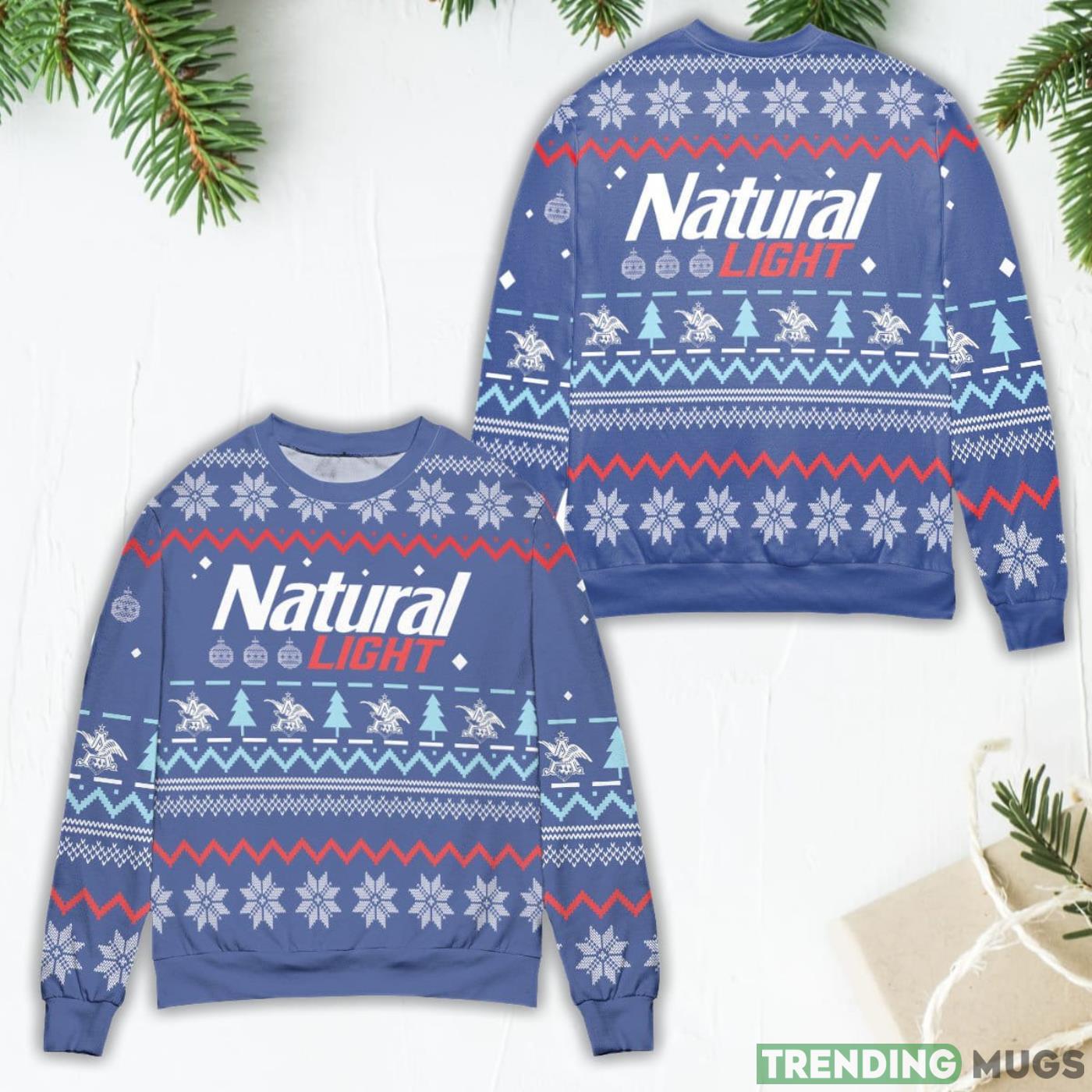 Natural Light Snowflakes Pattern Ugly Christmas Sweater Product Photo 1