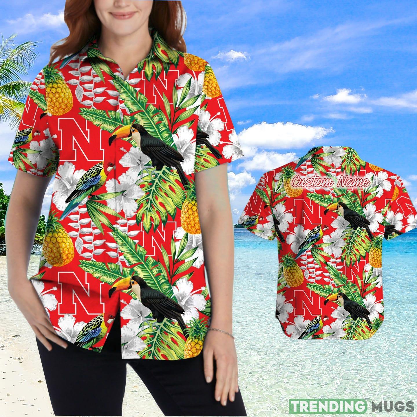 Nebraska Cornhuskers Custom Name Parrot Floral Tropical Hawaiian Shirt Hawaiian Shirt Nebraska Cornhuskers Custom Name Parrot Floral Tropical Hawaiian Shirt Hawaiian Shirt