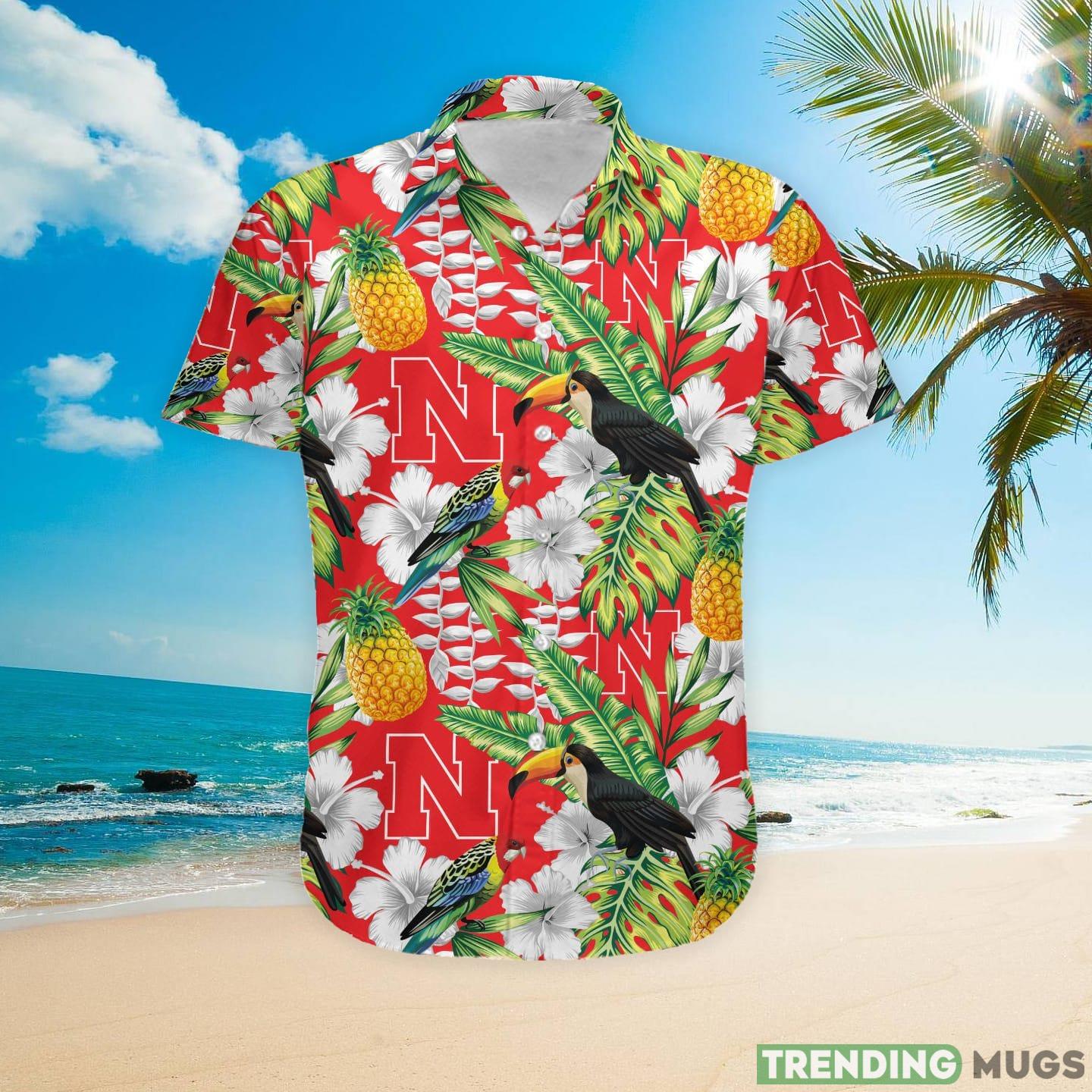 Nebraska Cornhuskers Custom Name Parrot Floral Tropical Hawaiian Shirt Hawaiian Shirt Nebraska Cornhuskers Custom Name Parrot Floral Tropical Hawaiian Shirt Hawaiian Shirt