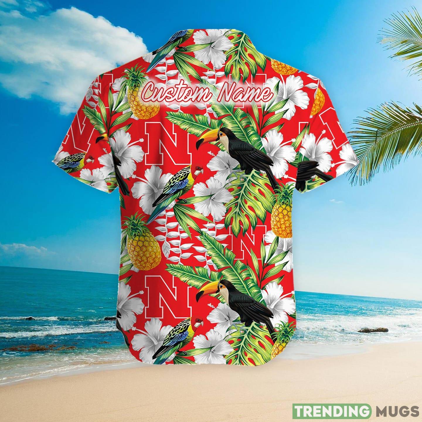 Nebraska Cornhuskers Custom Name Parrot Floral Tropical Hawaiian Shirt Hawaiian Shirt Nebraska Cornhuskers Custom Name Parrot Floral Tropical Hawaiian Shirt Hawaiian Shirt