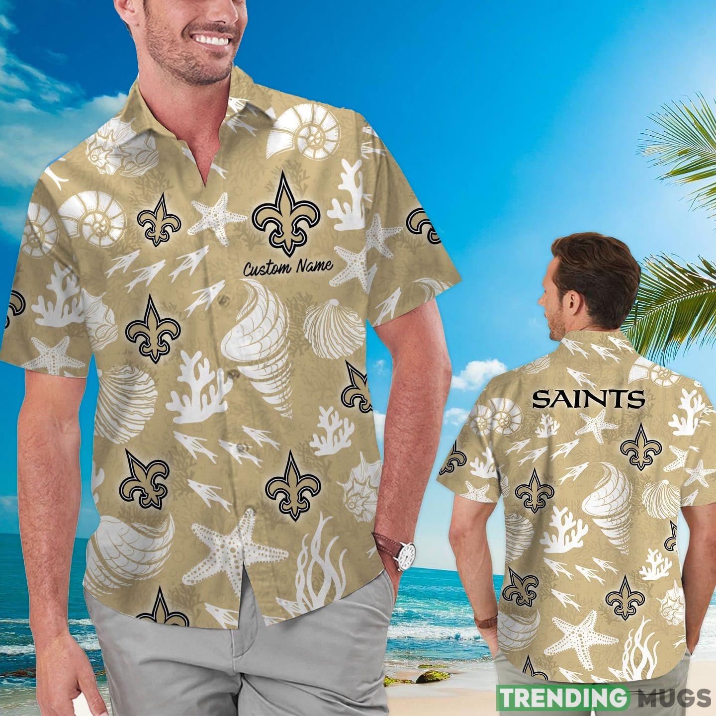 New Orleans Saints Custom Name Hawaiian Shirt Product Photo 1 New Orleans Saints Custom Name Hawaiian Shirt Product Photo 1