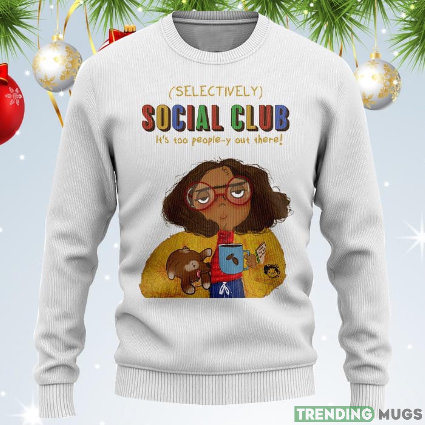 Selectively Social Club White Sweater Product Photo 1 Selectively Social Club White Sweater Product Photo 1