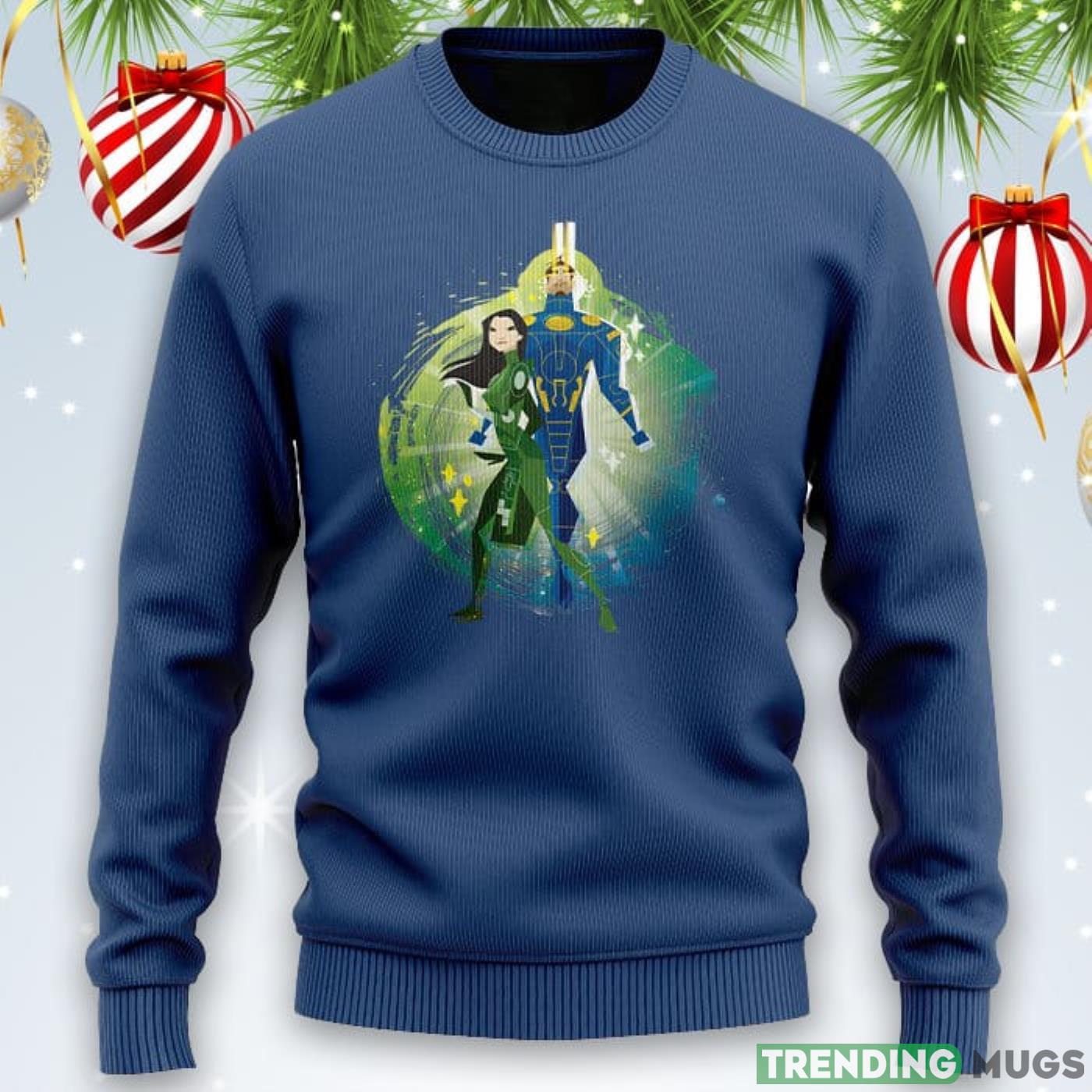 Sersi & Ikaris In Action Marvel Sweater Product Photo 1 Sersi & Ikaris In Action Marvel Sweater Product Photo 1