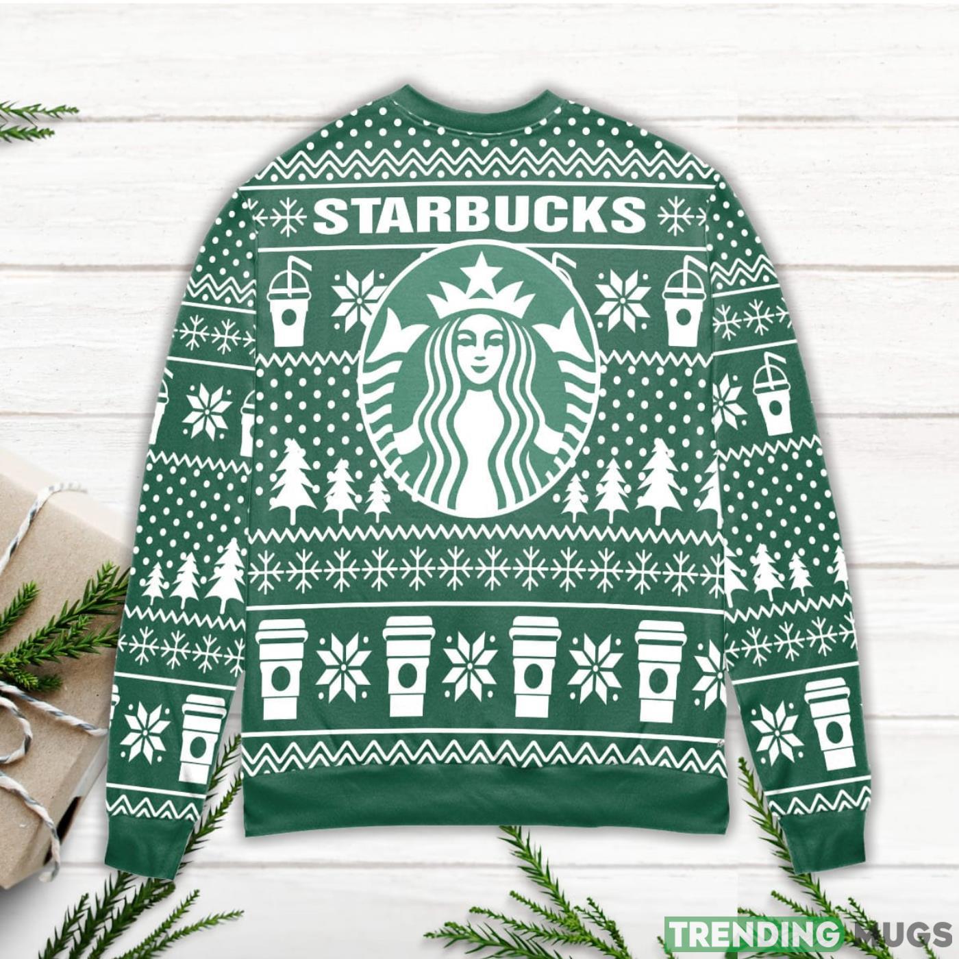 Starbucks Logo Christmas Pattern Ugly Christmas Sweater Sweater Starbucks Logo Christmas Pattern Ugly Christmas Sweater Sweater