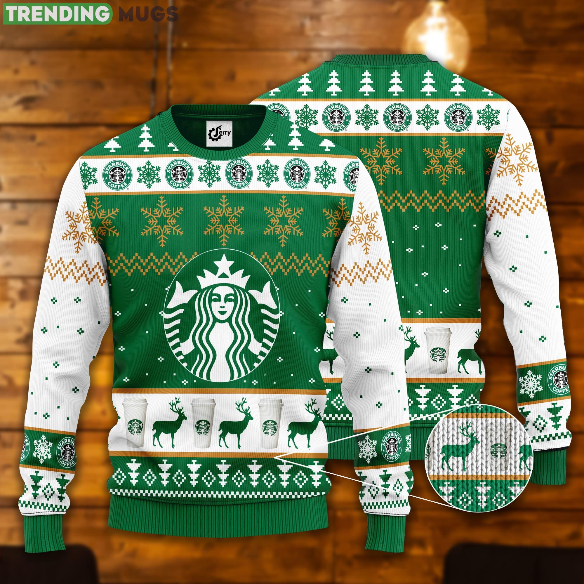 Starbucks Ugly Christmas Sweater For Starbucks Lover Product Photo 1 Starbucks Ugly Christmas Sweater For Starbucks Lover Product Photo 1