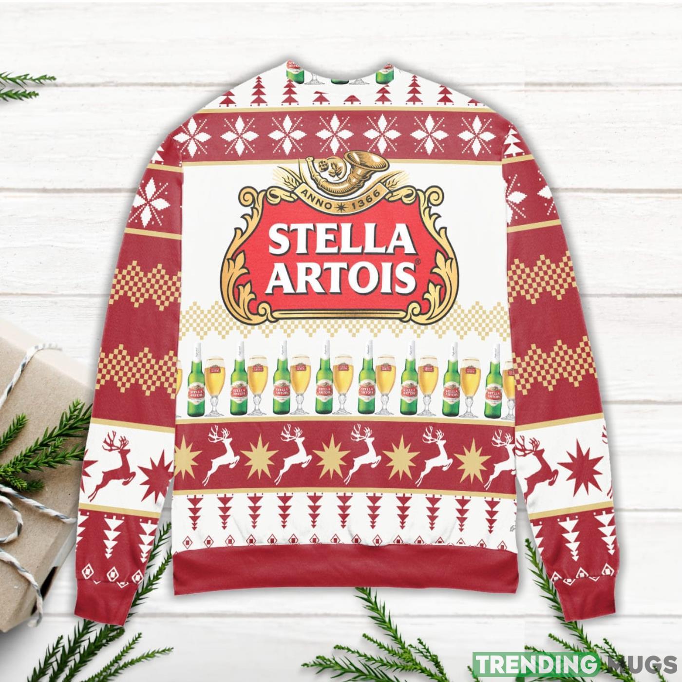 Stella Artois Beer Logo Christmas Pattern Ugly Christmas Sweater Sweater Stella Artois Beer Logo Christmas Pattern Ugly Christmas Sweater Sweater