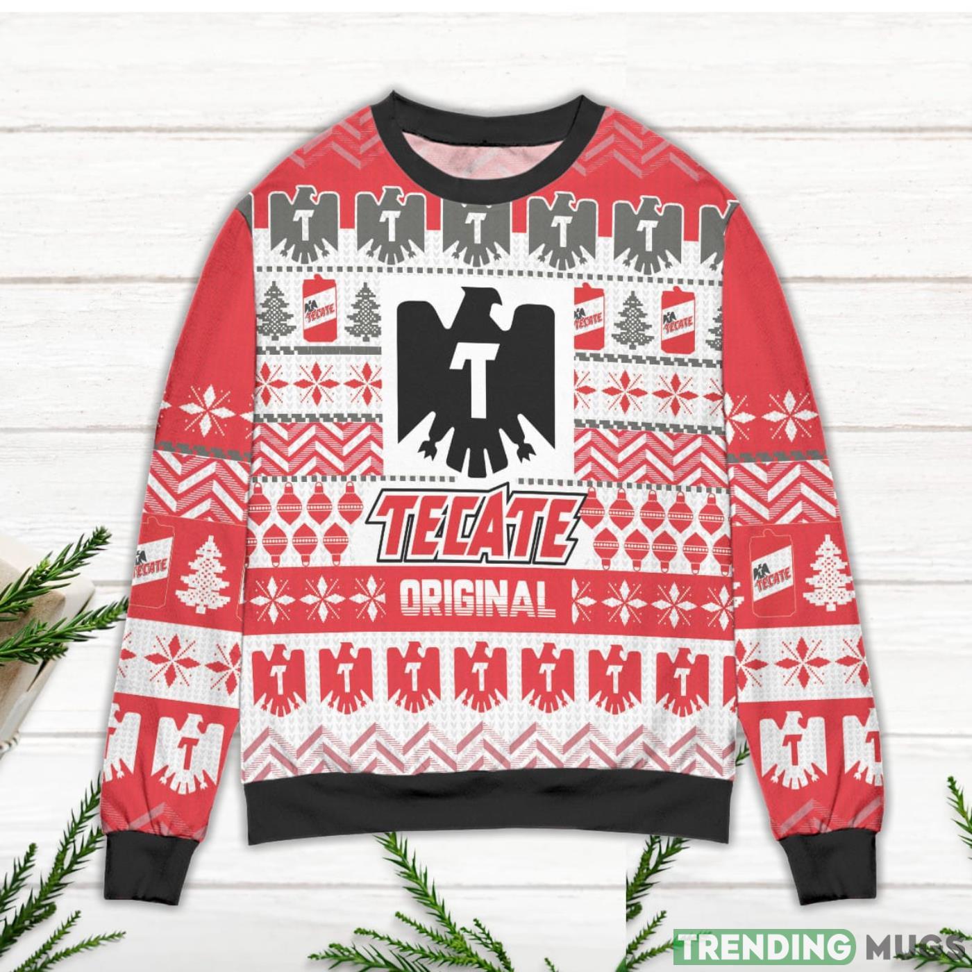 Tecate Original Pine Tree Pattern Ugly Christmas Sweater Sweater Tecate Original Pine Tree Pattern Ugly Christmas Sweater Sweater