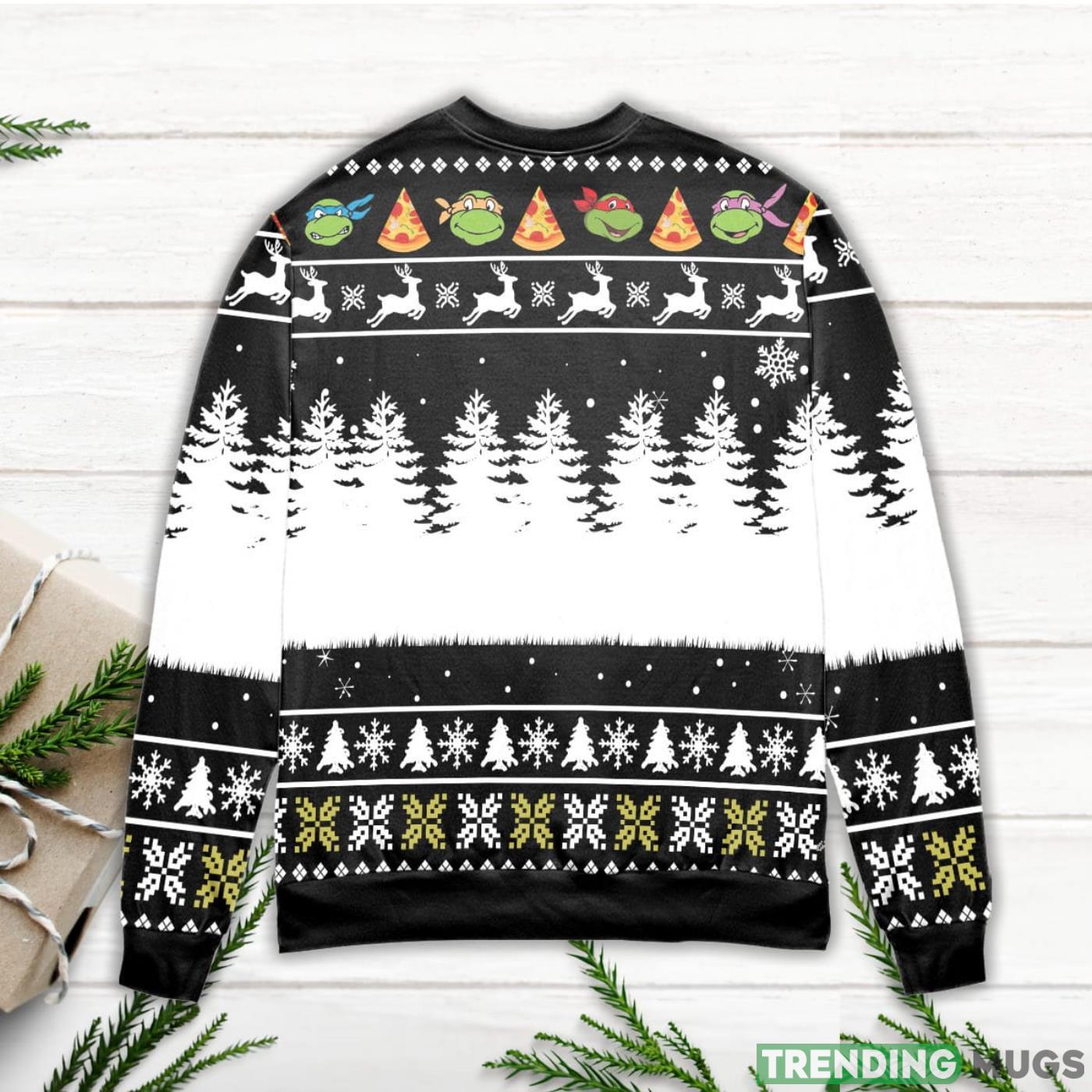 Teenage Mutant Ninja Turtles Pizza Dude's Got 30 Seconds Ugly Christmas Sweater Sweater Teenage Mutant Ninja Turtles Pizza Dude's Got 30 Seconds Ugly Christmas Sweater Sweater