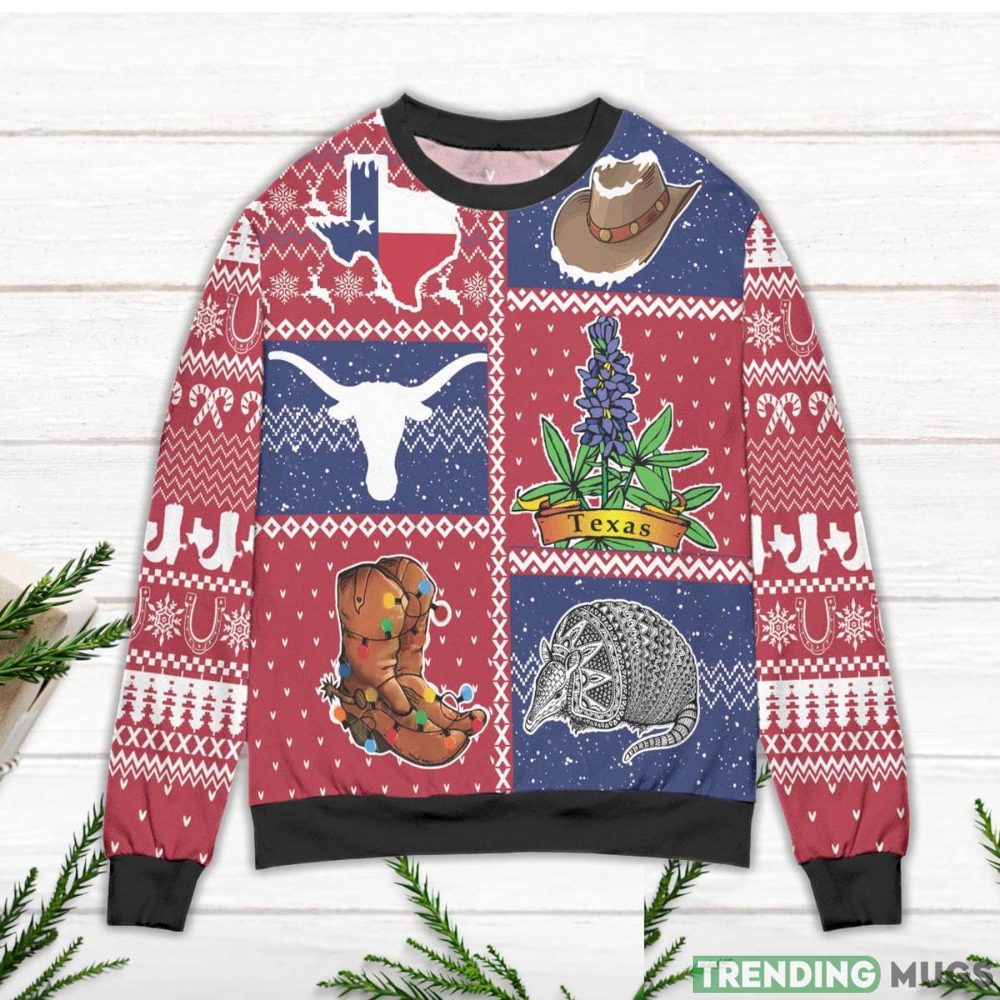 Texas State Signature Ugly Christmas Sweater Sweater Texas State Signature Ugly Christmas Sweater Sweater