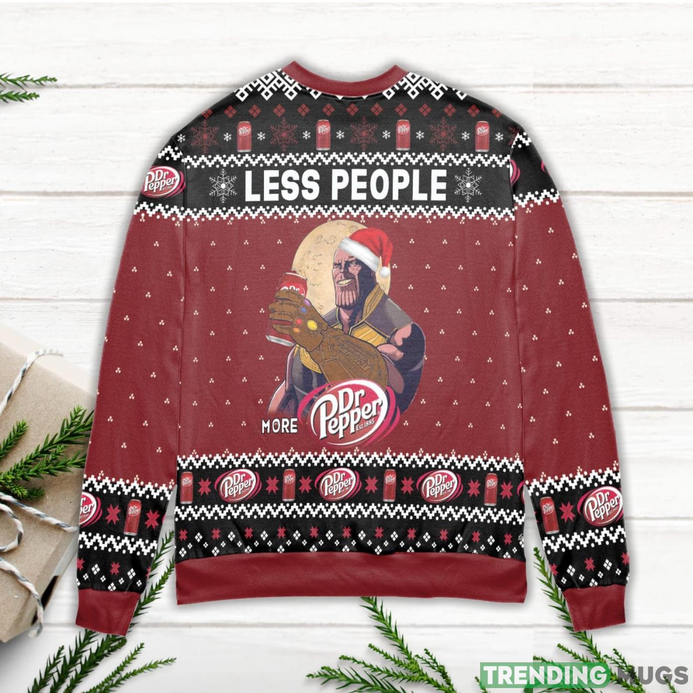 Thanos Less People More Dr. Pepper Snowflake Ugly Christmas Sweater Sweater Thanos Less People More Dr. Pepper Snowflake Ugly Christmas Sweater Sweater