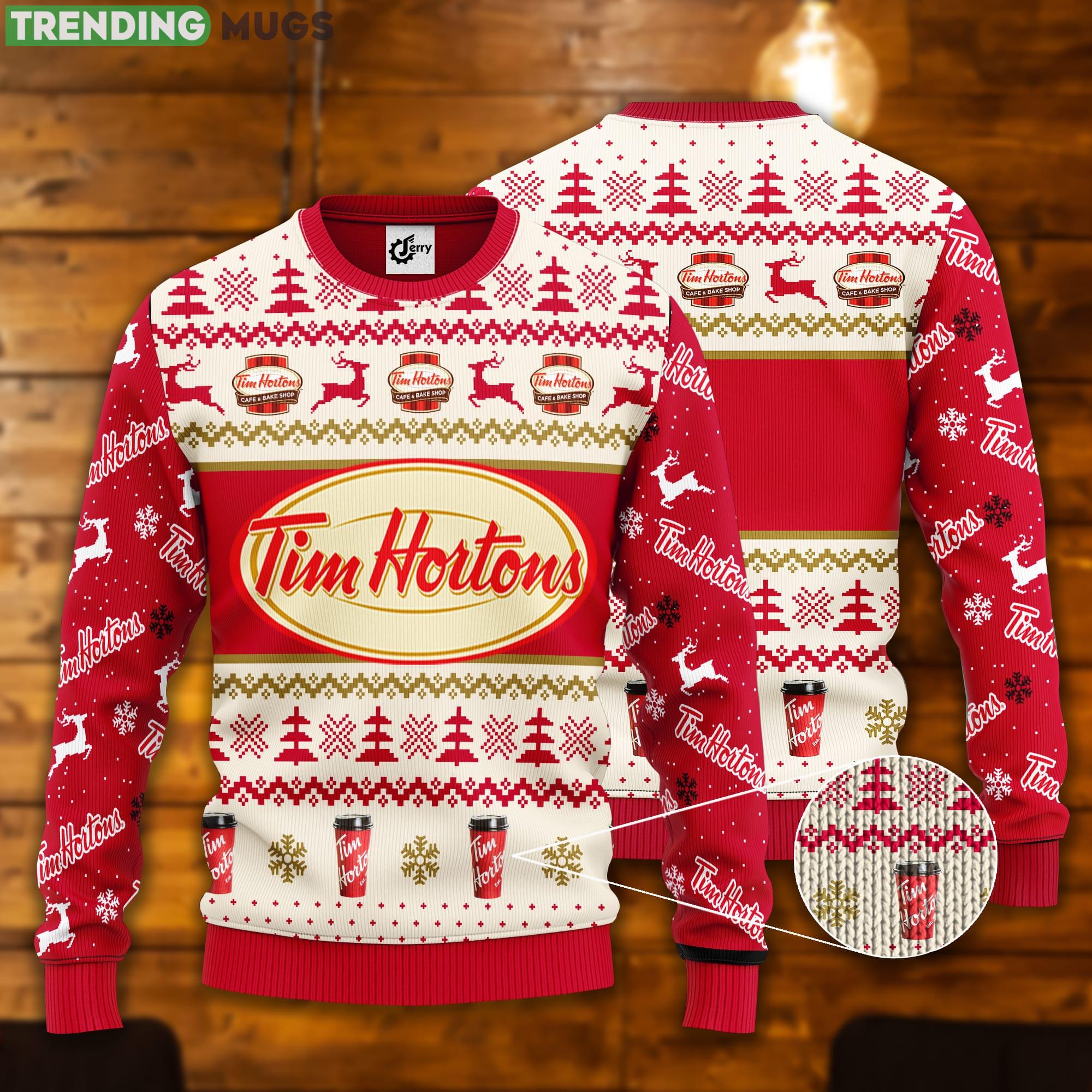 Tim Hortons Christmas Gift Ugly Christmas Sweater Product Photo 1 Tim Hortons Christmas Gift Ugly Christmas Sweater Product Photo 1