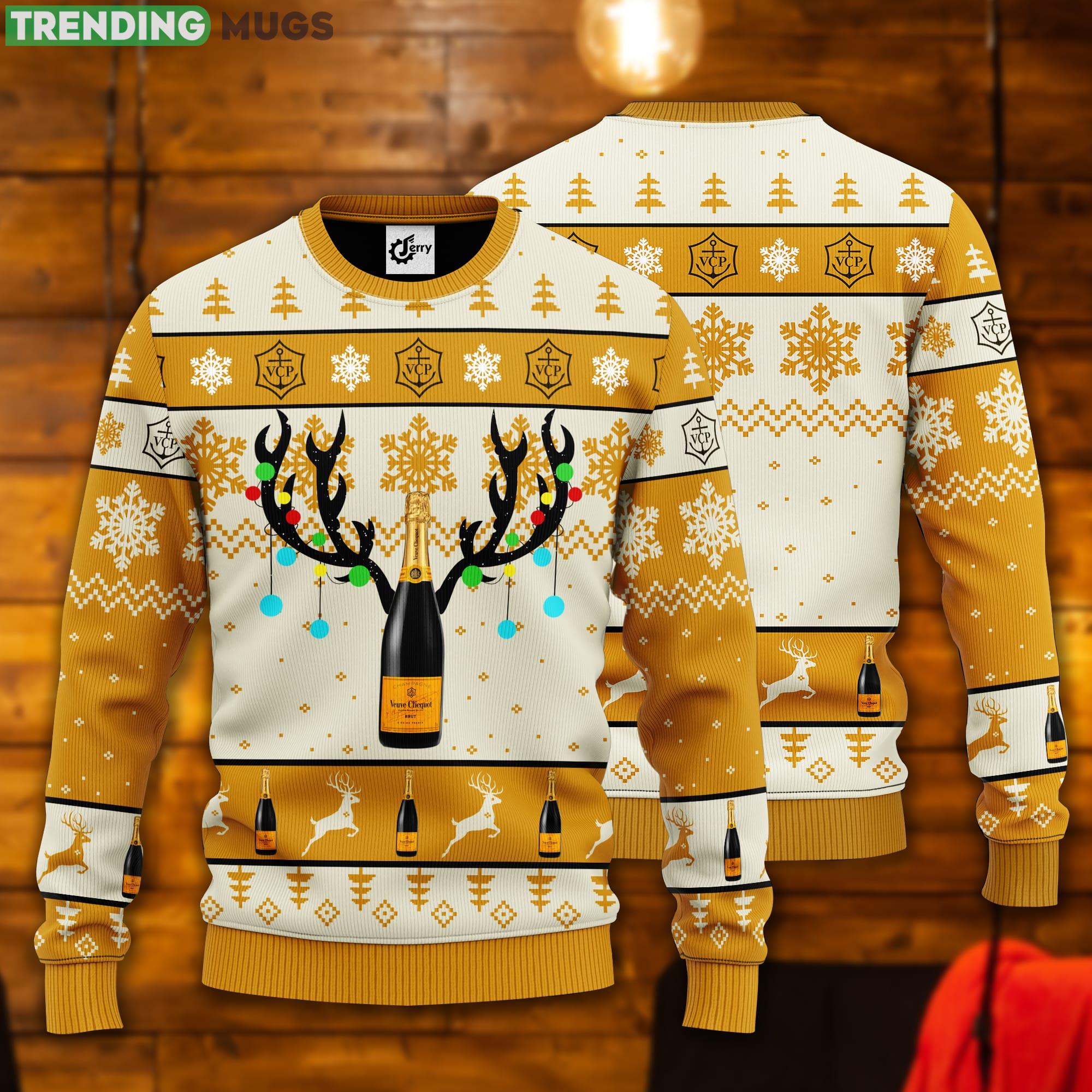Veuve Clicquot Reindeer Ugly Christmas Sweater Product Photo 1 Veuve Clicquot Reindeer Ugly Christmas Sweater Product Photo 1