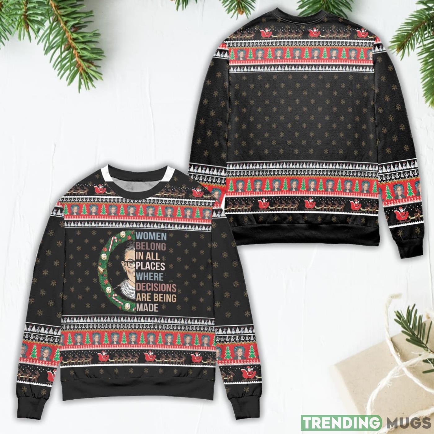 Woman Belong In All Places Where Decisions Are Being Made Ugly Christmas Sweater Product Photo 1 Woman Belong In All Places Where Decisions Are Being Made Ugly Christmas Sweater Product Photo 1