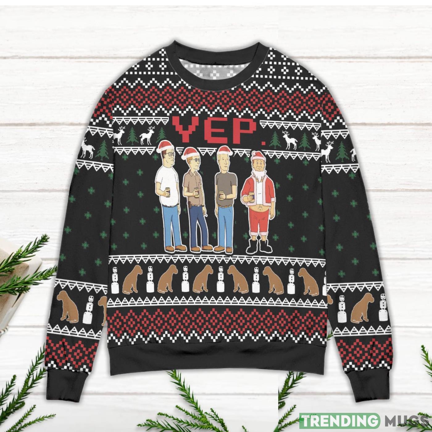 YEP Cartoon Graphics Snowflake Pattern Ugly Christmas Sweater Sweater YEP Cartoon Graphics Snowflake Pattern Ugly Christmas Sweater Sweater