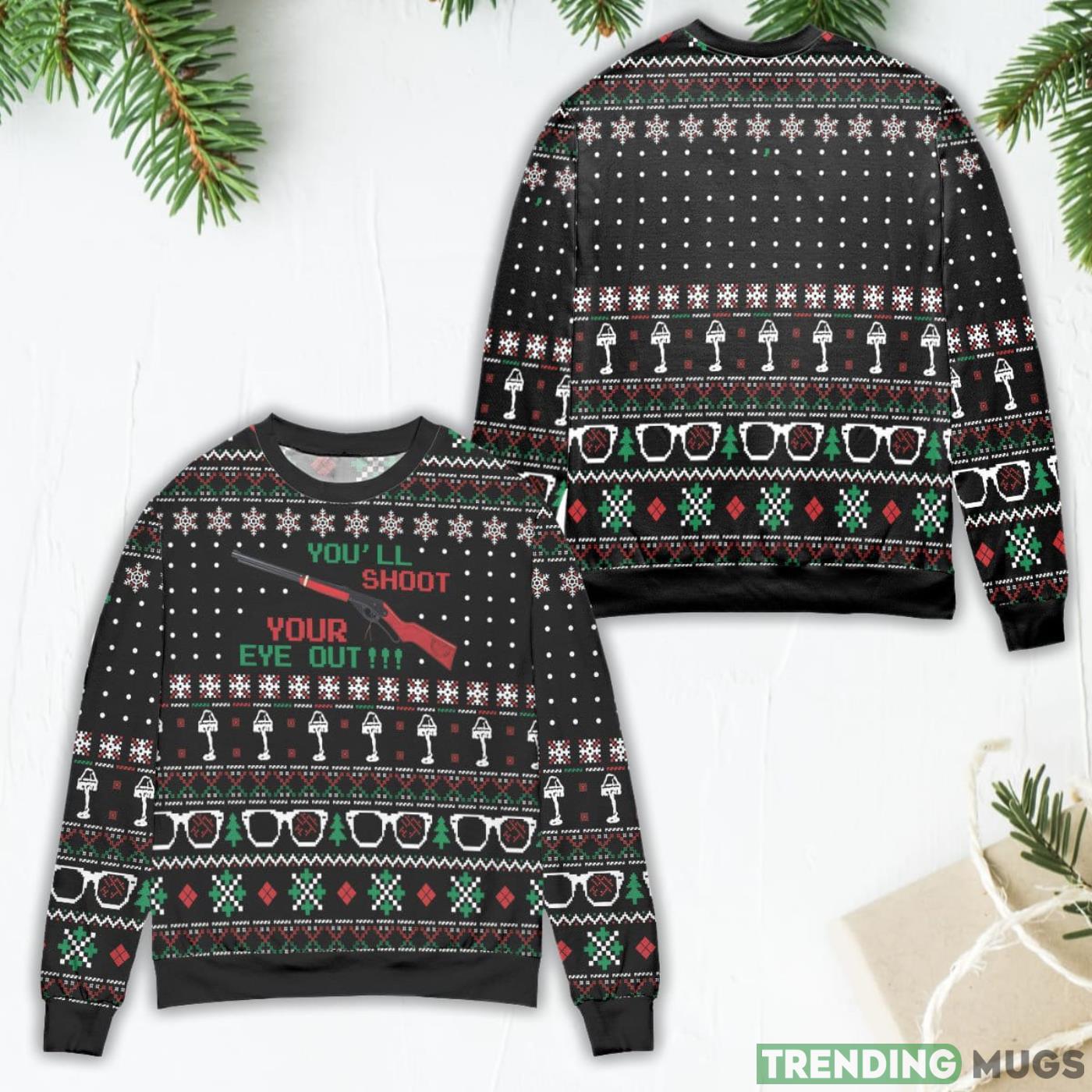 You'll Shoot Your Eye Out! Snowflake Pattern Ugly Christmas Sweater Product Photo 1 You'll Shoot Your Eye Out! Snowflake Pattern Ugly Christmas Sweater Product Photo 1