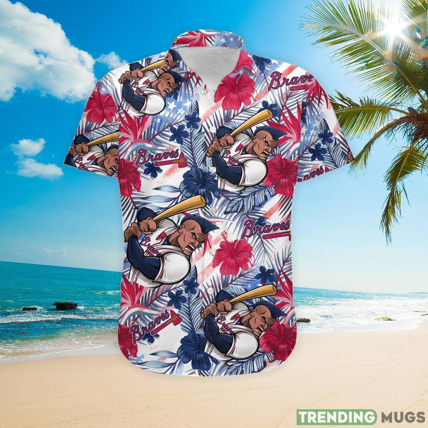 Atlanta Braves Tropical Floral Custom Name Aloha Hawaiian Shirt Hawaiian Shirt Atlanta Braves Tropical Floral Custom Name Aloha Hawaiian Shirt Hawaiian Shirt