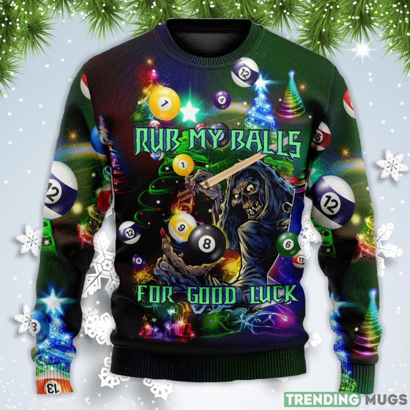 Billiard Rub My Ball For Christmas Sweatshirt Sweater Sweater Billiard Rub My Ball For Christmas Sweatshirt Sweater Sweater