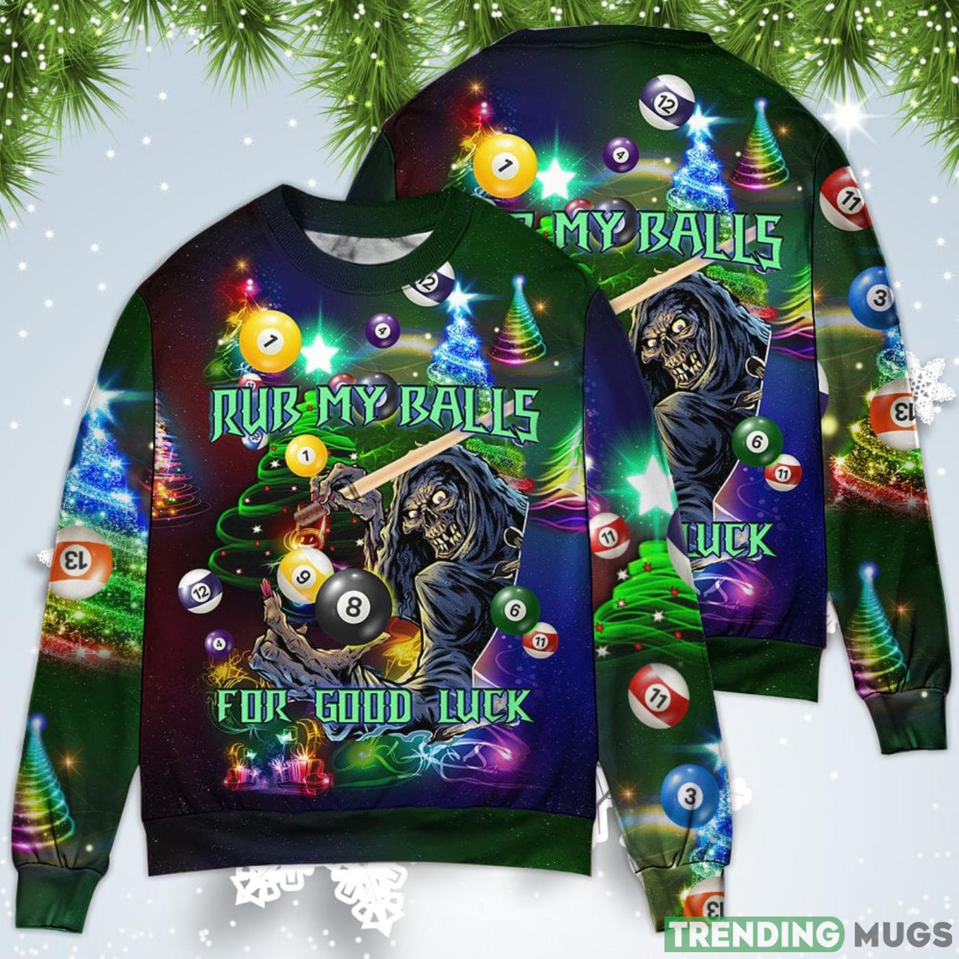 Billiard Rub My Ball For Christmas Sweatshirt Sweater Sweater Billiard Rub My Ball For Christmas Sweatshirt Sweater Sweater