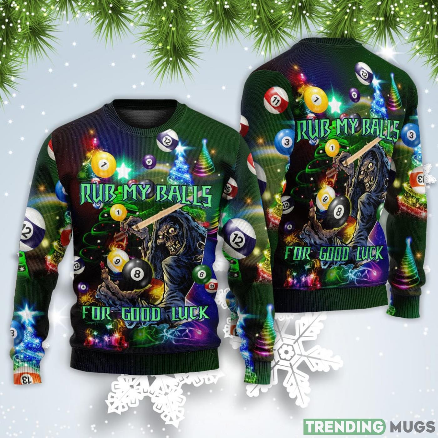 Billiard Rub My Ball For Christmas Sweatshirt Sweater Sweater Billiard Rub My Ball For Christmas Sweatshirt Sweater Sweater