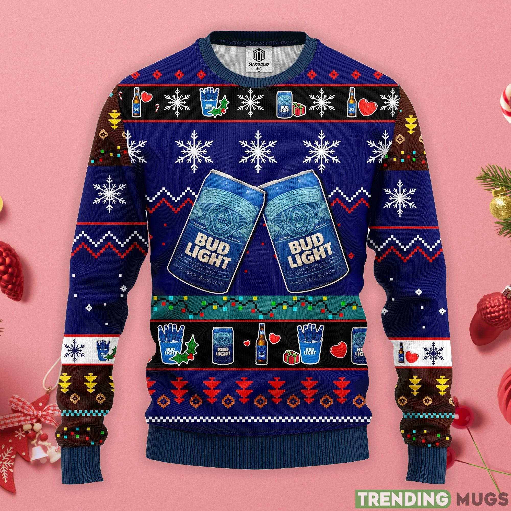 Bud Light Beer Lover Ugly Christmas Sweater Product Photo 1 Bud Light Beer Lover Ugly Christmas Sweater Product Photo 1