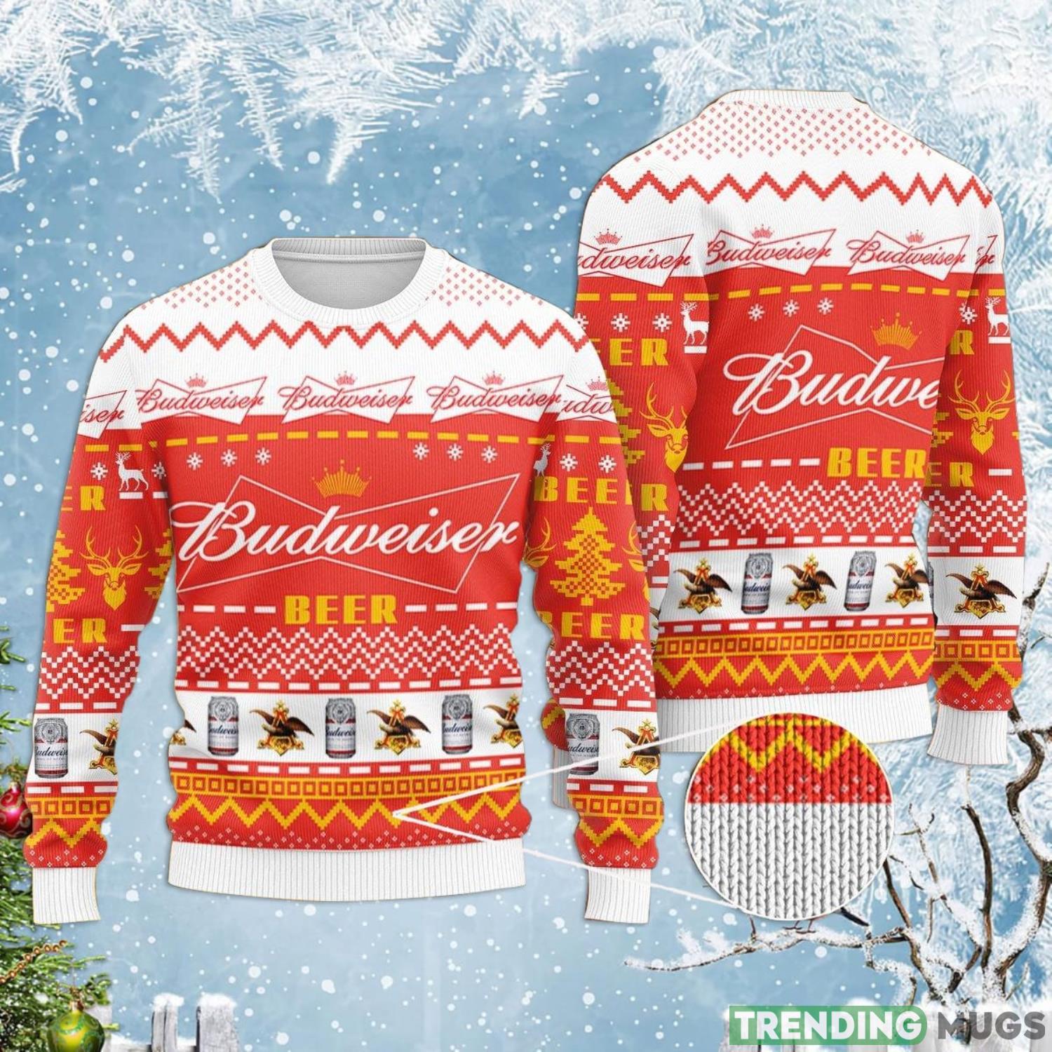 Budweiser Beer Lover Ugly Christmas Sweater Product Photo 1 Budweiser Beer Lover Ugly Christmas Sweater Product Photo 1