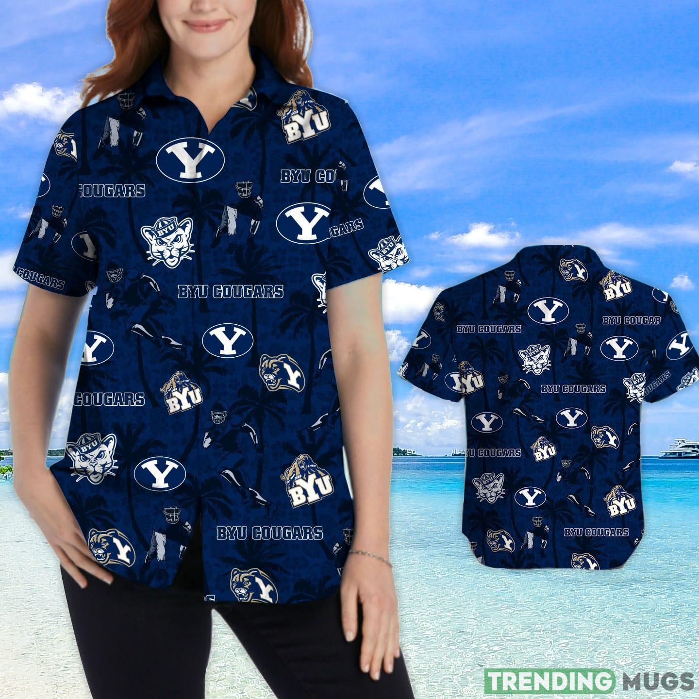 BYU Cougars Tropical Beach Coconut Tree Hawaiian Shirt Hawaiian Shirt BYU Cougars Tropical Beach Coconut Tree Hawaiian Shirt Hawaiian Shirt