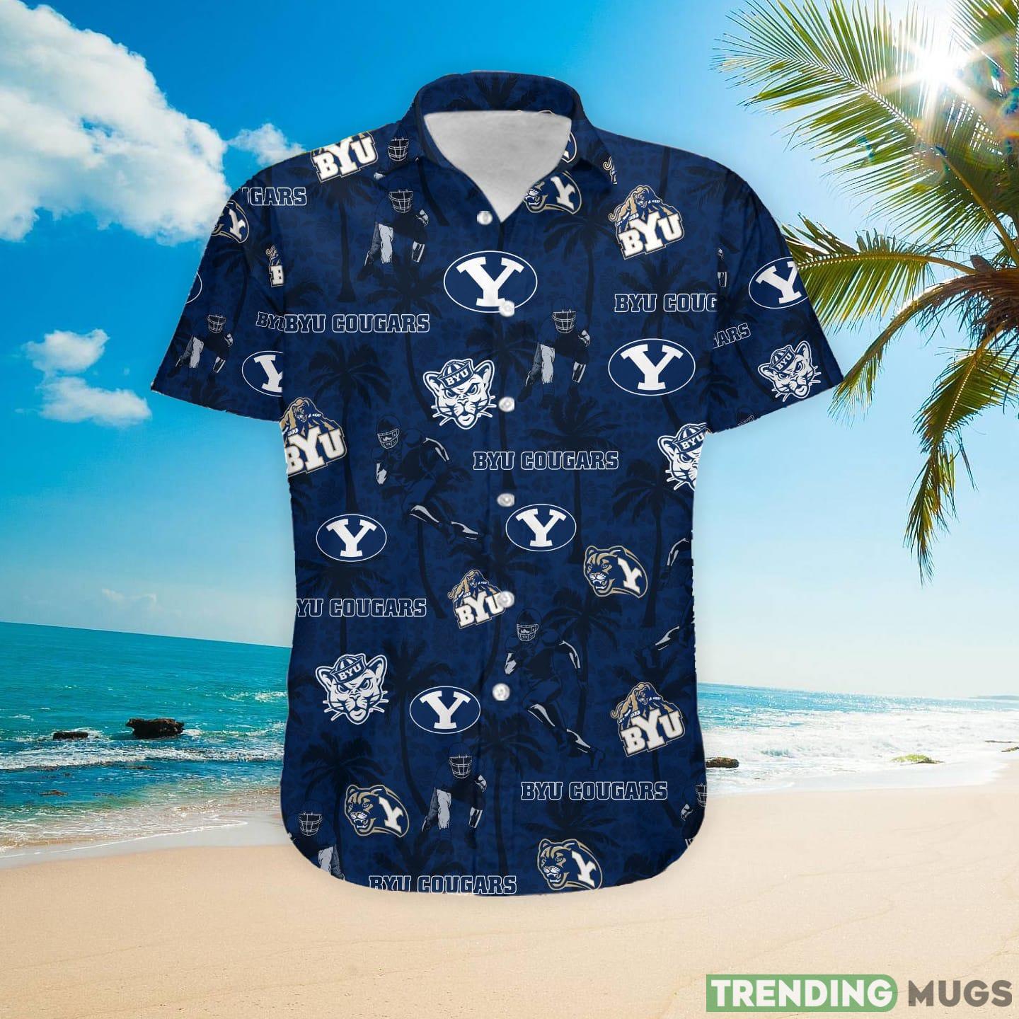BYU Cougars Tropical Beach Coconut Tree Hawaiian Shirt Hawaiian Shirt BYU Cougars Tropical Beach Coconut Tree Hawaiian Shirt Hawaiian Shirt