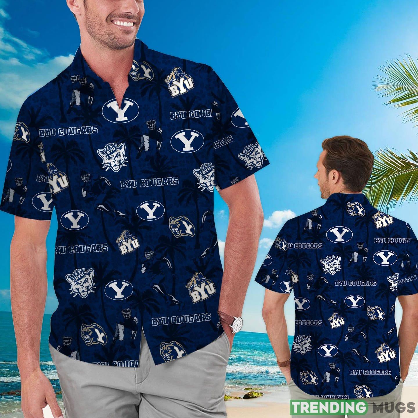 BYU Cougars Tropical Beach Coconut Tree Hawaiian Shirt Product Photo 1 BYU Cougars Tropical Beach Coconut Tree Hawaiian Shirt Product Photo 1