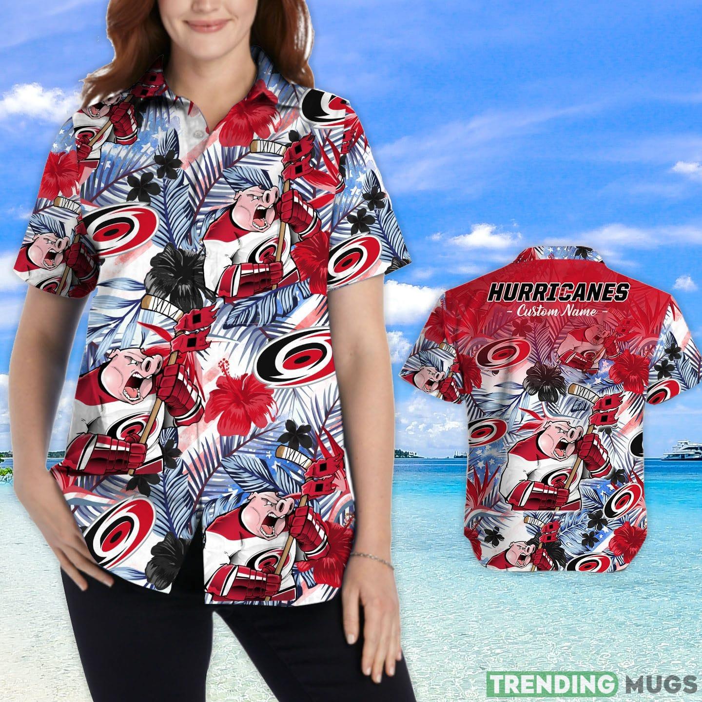 Carolina Hurricanes Tropical Floral Custom Name Aloha Hawaiian Shirt Hawaiian Shirt Carolina Hurricanes Tropical Floral Custom Name Aloha Hawaiian Shirt Hawaiian Shirt