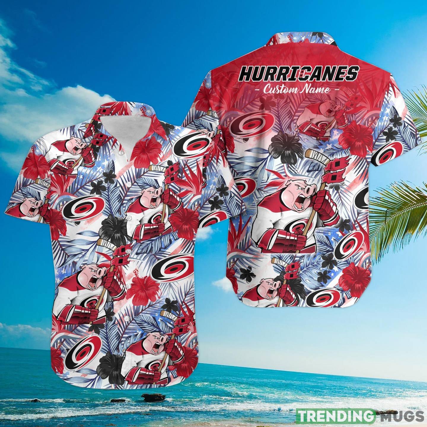 Carolina Hurricanes Tropical Floral Custom Name Aloha Hawaiian Shirt Hawaiian Shirt Carolina Hurricanes Tropical Floral Custom Name Aloha Hawaiian Shirt Hawaiian Shirt