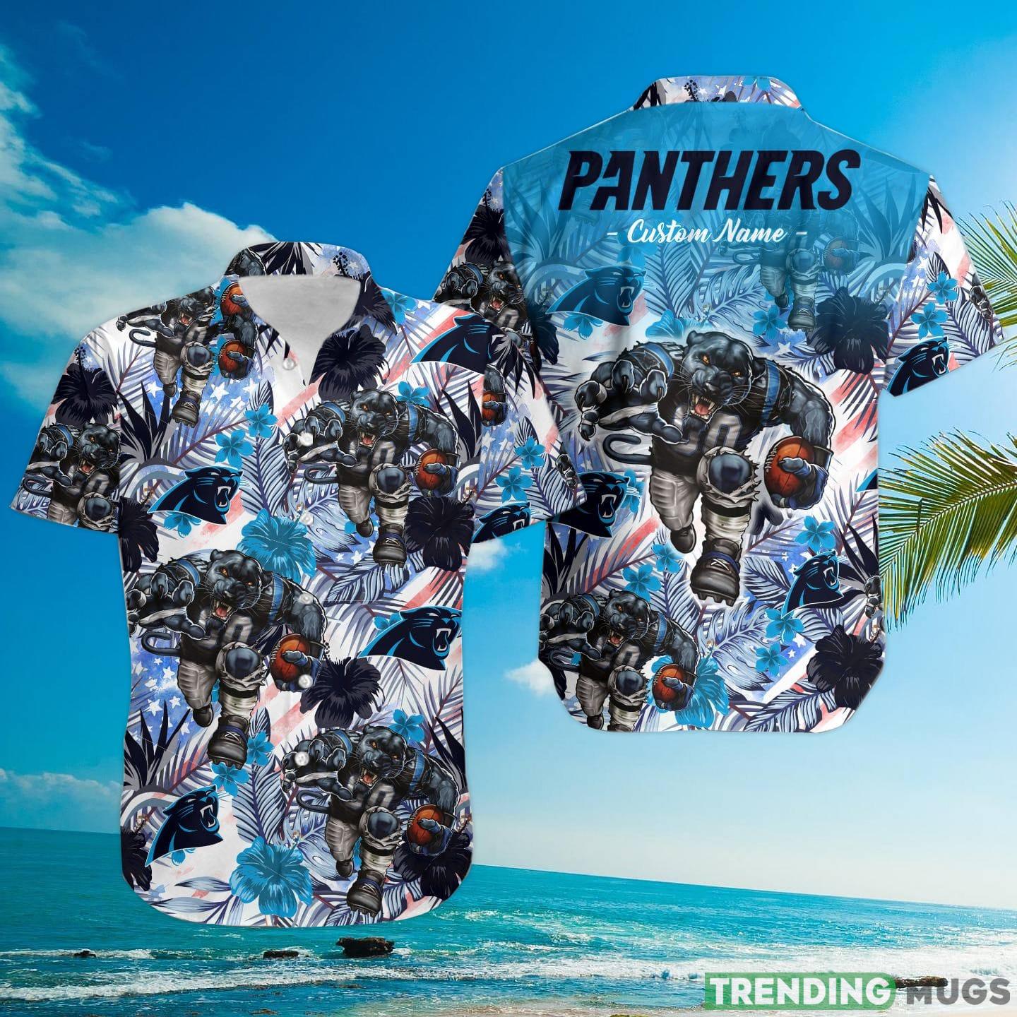 Carolina Panthers Tropical Floral Custom Name Aloha Hawaiian Shirt Hawaiian Shirt Carolina Panthers Tropical Floral Custom Name Aloha Hawaiian Shirt Hawaiian Shirt