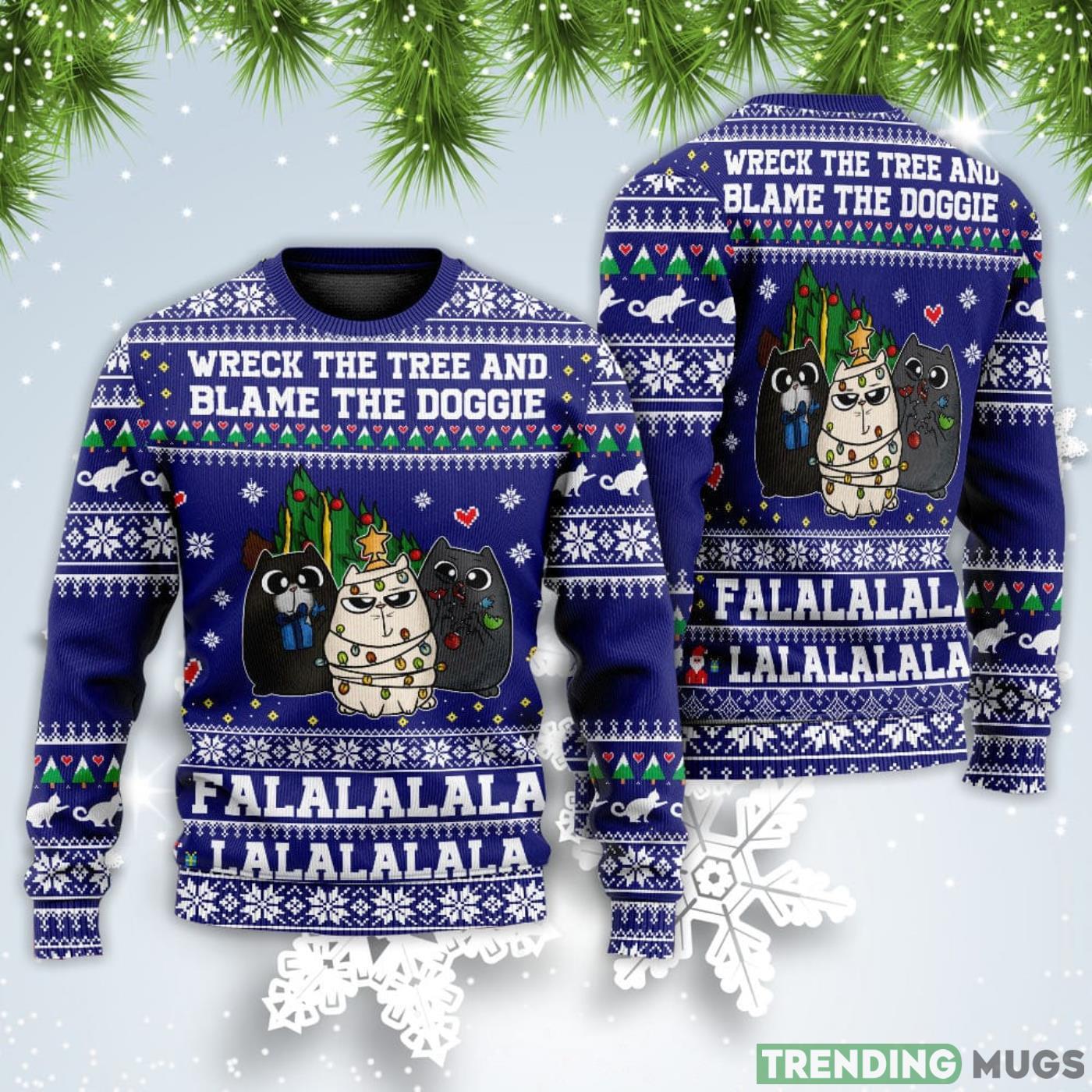 Cat Wreck The Tree Meowy Christmas Sweatshirt Sweater Sweater Cat Wreck The Tree Meowy Christmas Sweatshirt Sweater Sweater