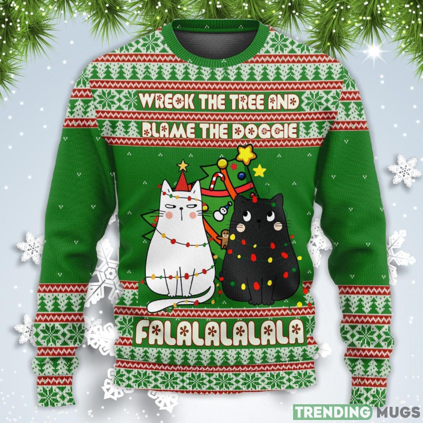 Cat Wreck The Tree Meowy Christmas Sweatshirt Sweater QcN Sweater Cat Wreck The Tree Meowy Christmas Sweatshirt Sweater QcN Sweater