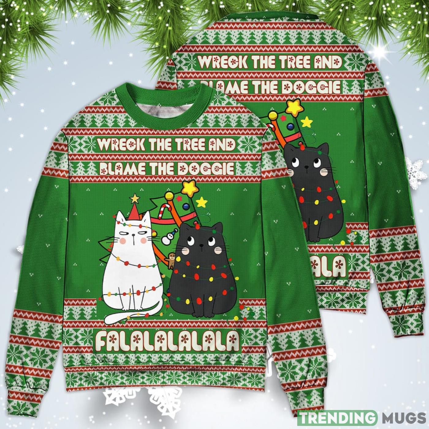 Cat Wreck The Tree Meowy Christmas Sweatshirt Sweater QcN Sweater Cat Wreck The Tree Meowy Christmas Sweatshirt Sweater QcN Sweater