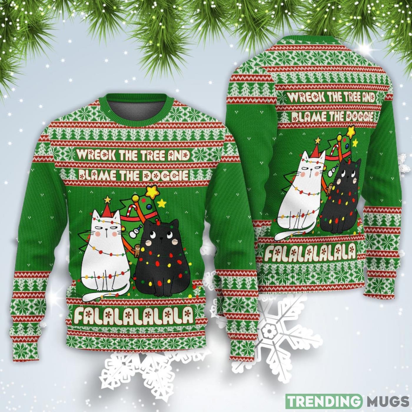 Cat Wreck The Tree Meowy Christmas Sweatshirt Sweater QcN Sweater Cat Wreck The Tree Meowy Christmas Sweatshirt Sweater QcN Sweater
