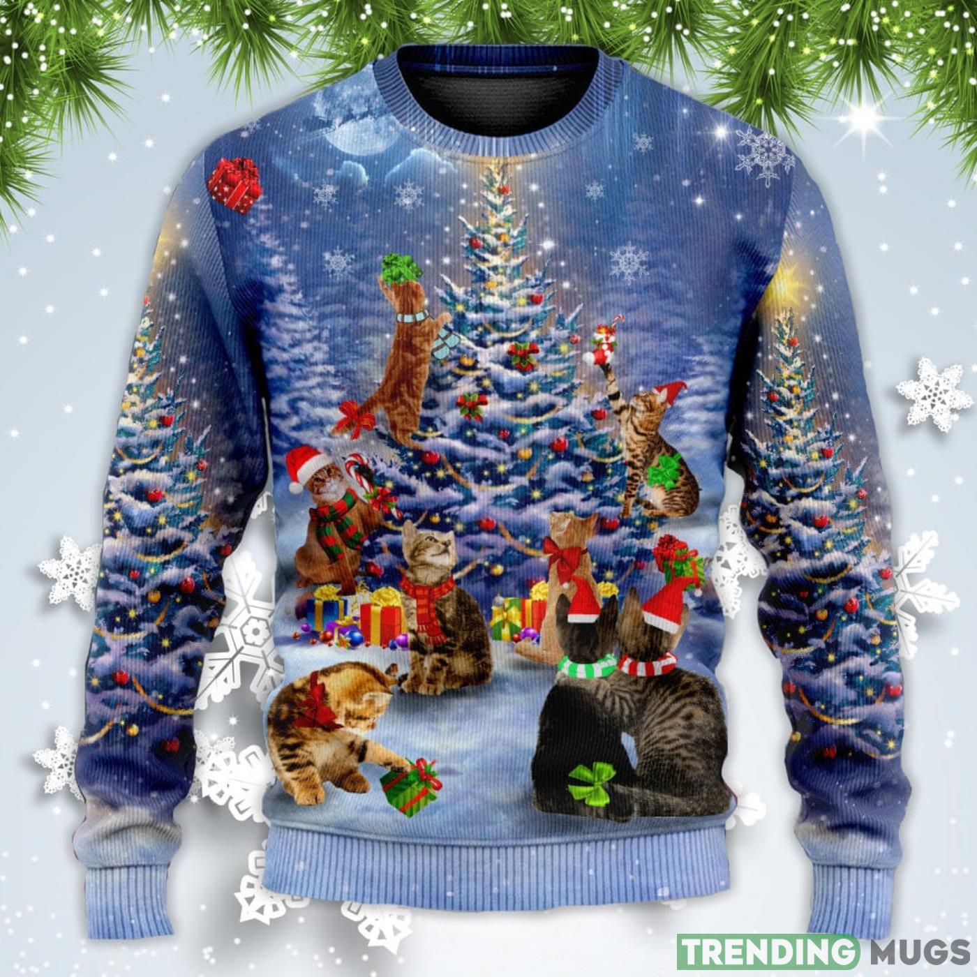 Cats Love Tree Christmas Sweatshirt Sweater Sweater Cats Love Tree Christmas Sweatshirt Sweater Sweater