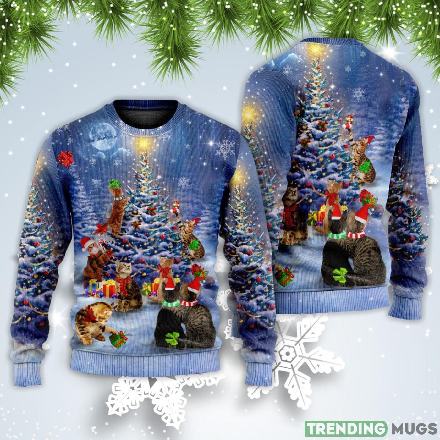 Cats Love Tree Christmas Sweatshirt Sweater Sweater Cats Love Tree Christmas Sweatshirt Sweater Sweater