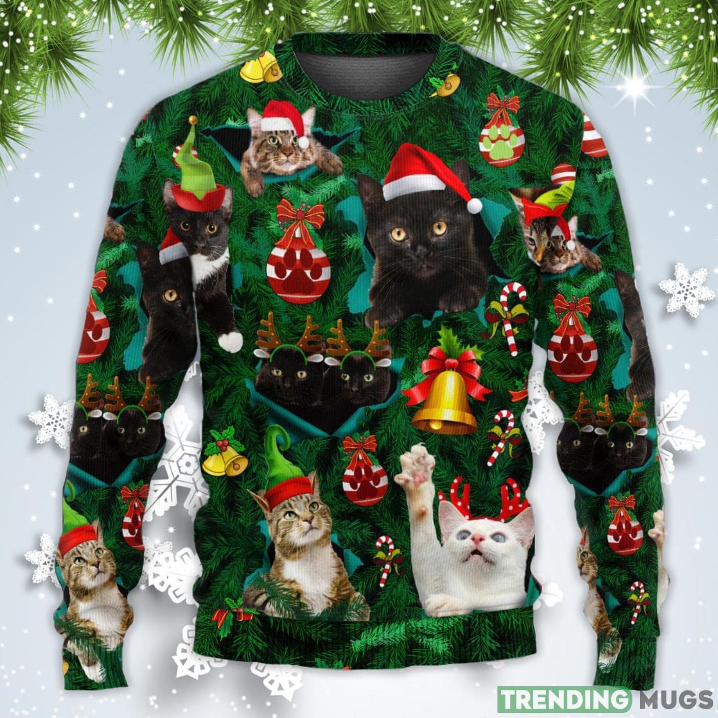 Cats Meowy Mas Christmas Sweatshirt Sweater Sweater Cats Meowy Mas Christmas Sweatshirt Sweater Sweater